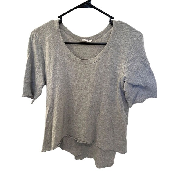 WILT Sz Small Heather Gray High-Low Short Sleeve T-Shirt Top Swing Trapeze Shirt - Picture 3 of 5